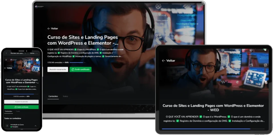 Curso de Sites e Landing Pages com WordPress e Elementor